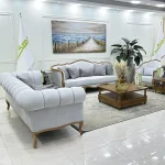 مبل کلاسیک روما ۸ نفره رنگ آبی روشن