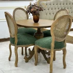 میز قهوه خوری لوئی رنگ پارچه سبز